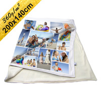 Decke Maxi mit unbegrenzter Menge an Fotos, Text, Farben 360g/m² 140x200 cm