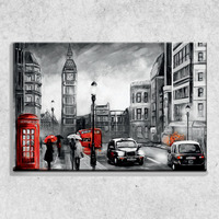 Foto auf Leinwand London Art 90x60 cm