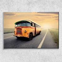 Foto auf Leinwand Retro-Bus 90x60 cm