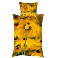 Bettbezug Gelbe Blumen auf dem Feld 