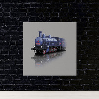  Wandgemälde – Der  Dampflokomotive
